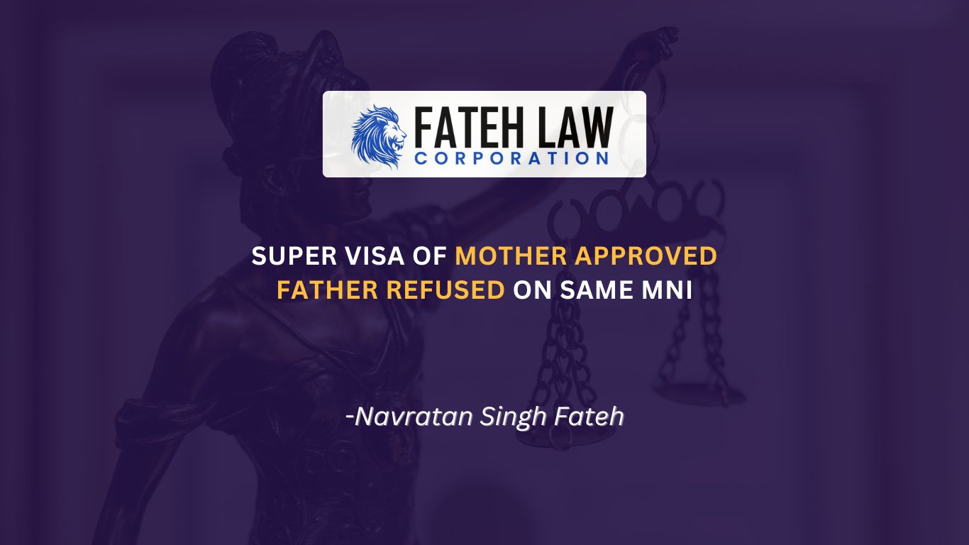 IRCC inconsistency in Super Visa decisions where mother was approved and father refused on the same Minimum Necessary Income