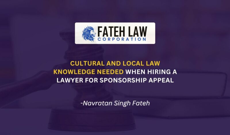 Cultural and local law knowledge required for spousal sponsorship appeals at the Immigration Appeal Division